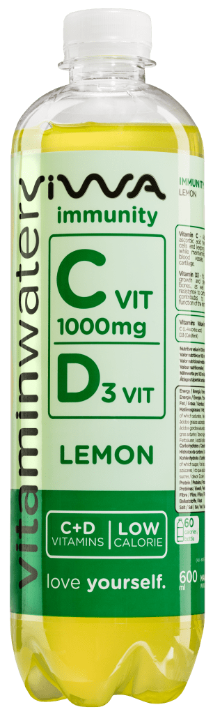 VIWA Vitaminwater Immunity Lemon 600ml bottle