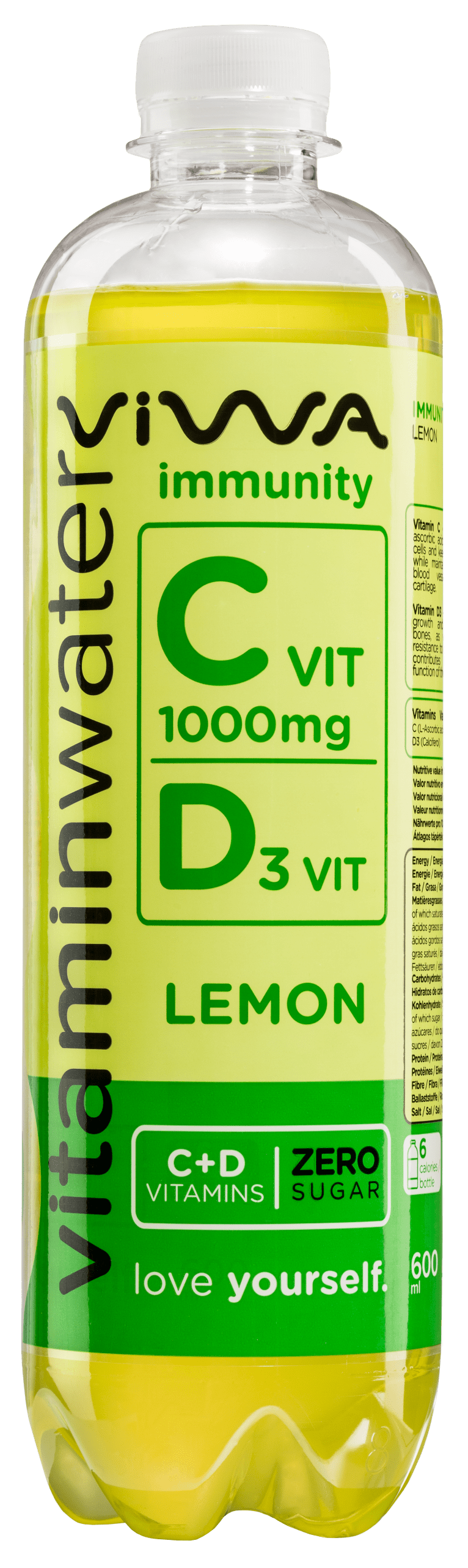 VIWA Vitaminwater Immunity Zero Lemon 600ml bottle